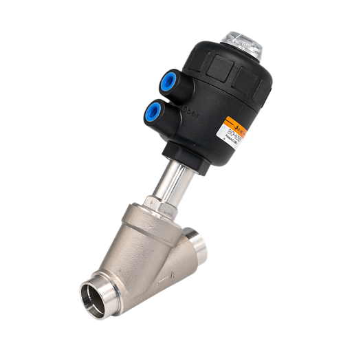 Угловой клапан с пневмоуправлением (пластик) EMCP-H8-25-50S1